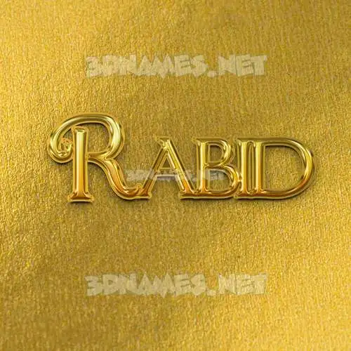 rabid in All Gold style - 3D name wallpaper rabid in All Gold style - 3D name wallpaper