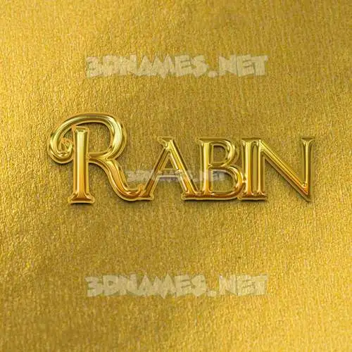 rabin in All Gold style - 3D name wallpaper rabin in All Gold style - 3D name wallpaper