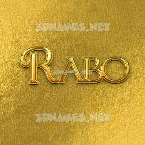 rabo in All Gold style - 3D name wallpaper rabo in All Gold style - 3D name wallpaper