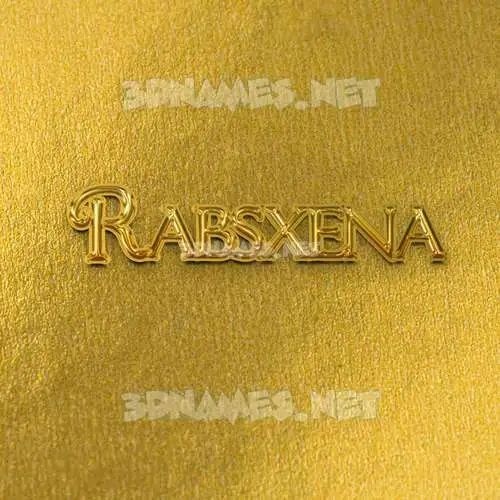 rabsxena in All Gold style - 3D name wallpaper rabsxena in All Gold style - 3D name wallpaper
