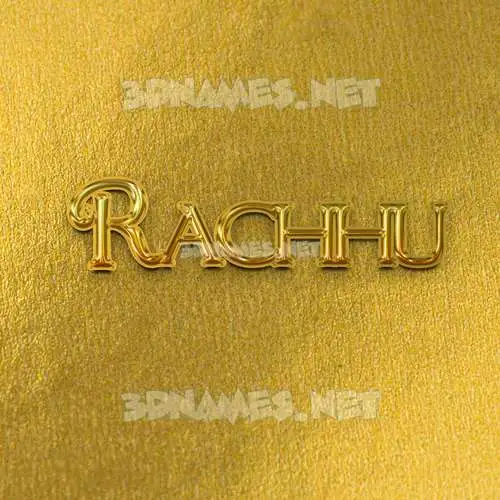 rachhu in All Gold style - 3D name wallpaper rachhu in All Gold style - 3D name wallpaper