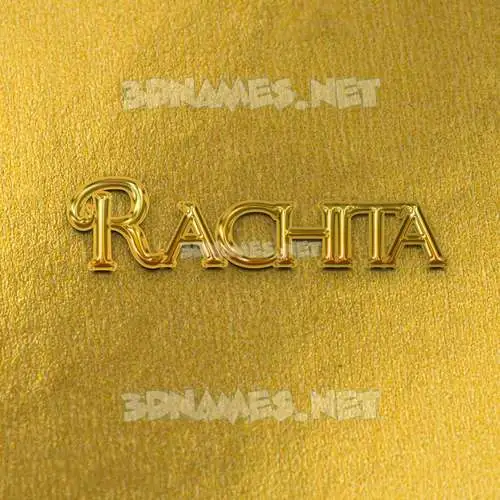 rachita in All Gold style - 3D name wallpaper