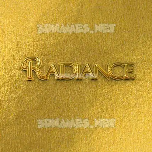 radiance in All Gold style - 3D name wallpaper