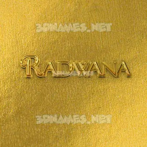 radwana in All Gold style - 3D name wallpaper radwana in All Gold style - 3D name wallpaper