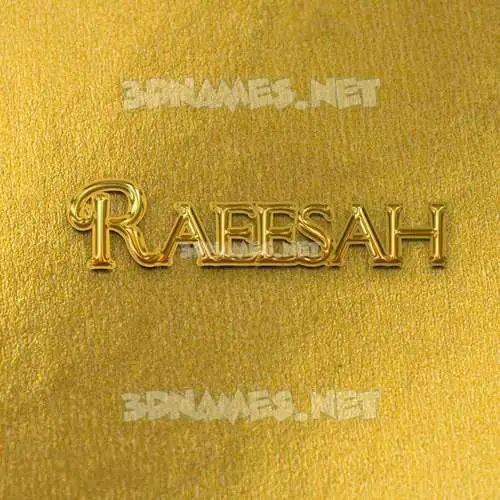 raeesah in All Gold style - 3D name wallpaper raeesah in All Gold style - 3D name wallpaper