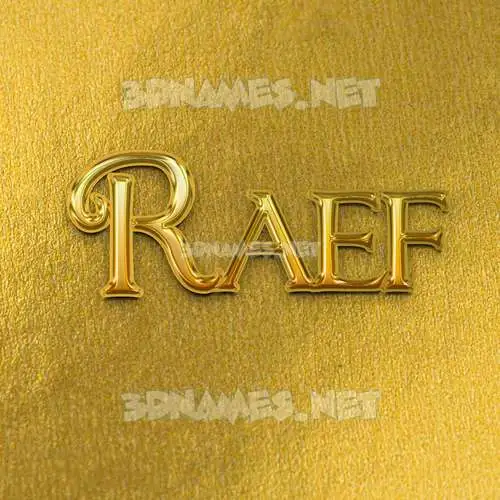 raef in All Gold style - 3D name wallpaper raef in All Gold style - 3D name wallpaper