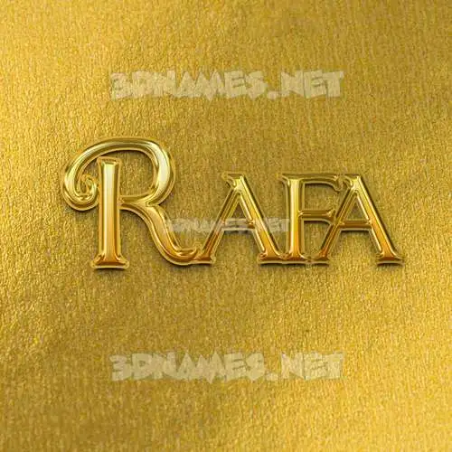 rafa in All Gold style - 3D name wallpaper rafa in All Gold style - 3D name wallpaper