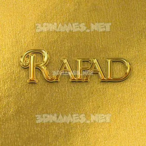 rafad in All Gold style - 3D name wallpaper rafad in All Gold style - 3D name wallpaper