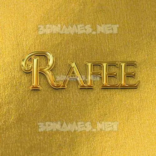 rafee in All Gold style - 3D name wallpaper rafee in All Gold style - 3D name wallpaper
