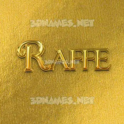 raffe in All Gold style - 3D name wallpaper raffe in All Gold style - 3D name wallpaper