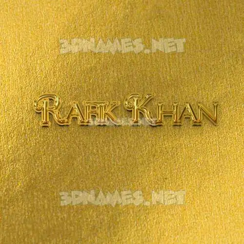rafik khan in All Gold style - 3D name wallpaper rafik khan in All Gold style - 3D name wallpaper