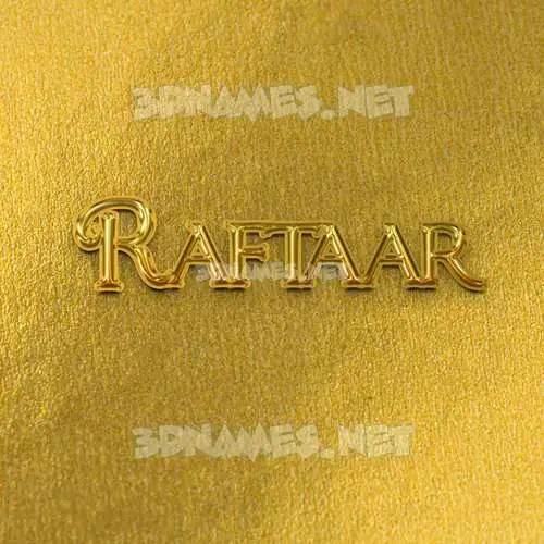 raftaar in All Gold style - 3D name wallpaper raftaar in All Gold style - 3D name wallpaper