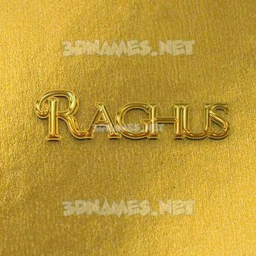 raghus in All Gold style - 3D name wallpaper raghus in All Gold style - 3D name wallpaper