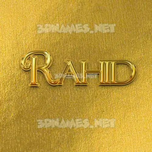 rahid in All Gold style - 3D name wallpaper rahid in All Gold style - 3D name wallpaper