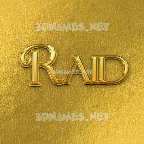 raid in All Gold style - 3D name wallpaper raid in All Gold style - 3D name wallpaper
