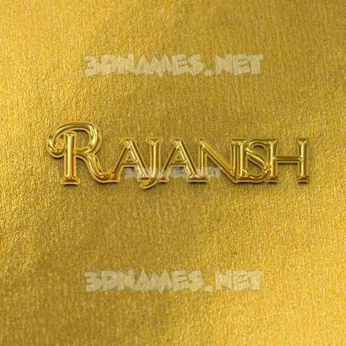 rajanish in All Gold style - 3D name wallpaper