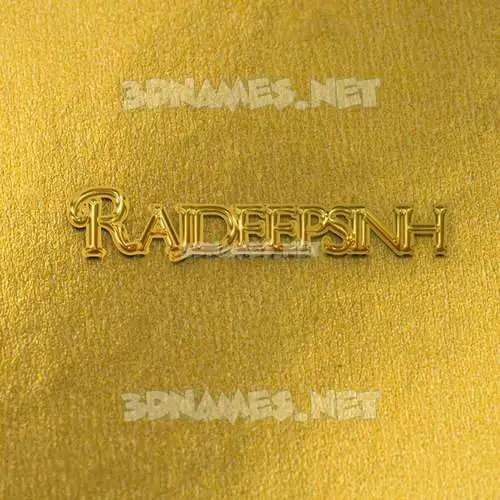 rajdeepsinh in All Gold style - 3D name wallpaper
