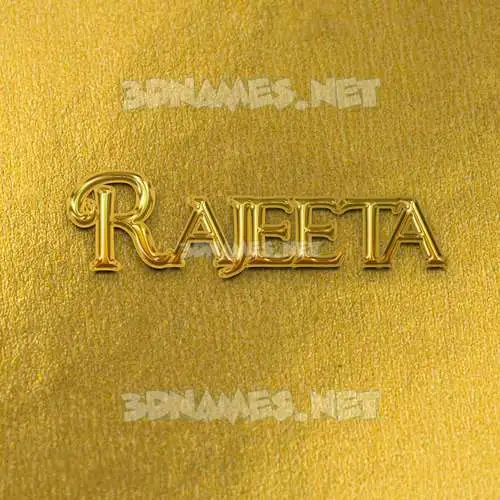rajeeta in All Gold style - 3D name wallpaper