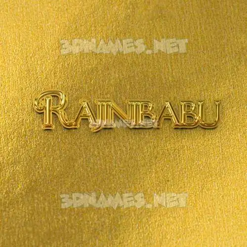 rajinibabu in All Gold style - 3D name wallpaper rajinibabu in All Gold style - 3D name wallpaper