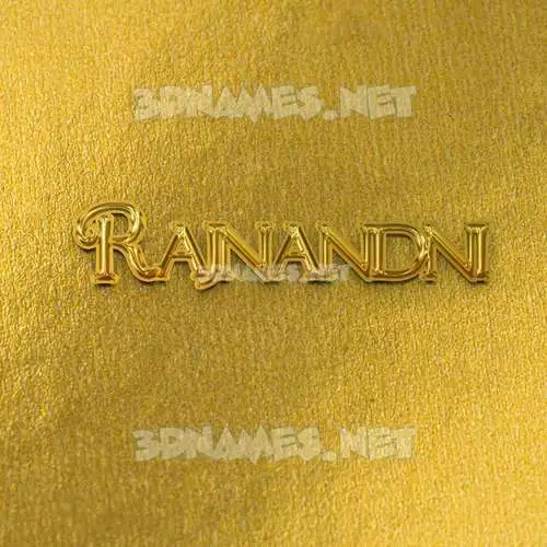 rajnandni in All Gold style - 3D name wallpaper