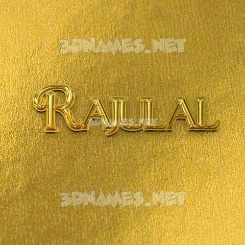 rajulal in All Gold style - 3D name wallpaper