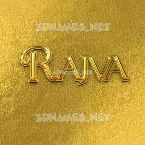 rajva in All Gold style - 3D name wallpaper rajva in All Gold style - 3D name wallpaper