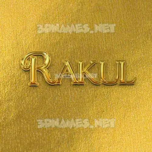 rakul in All Gold style - 3D name wallpaper rakul in All Gold style - 3D name wallpaper