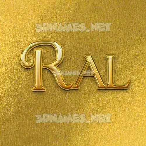 ral in All Gold style - 3D name wallpaper ral in All Gold style - 3D name wallpaper