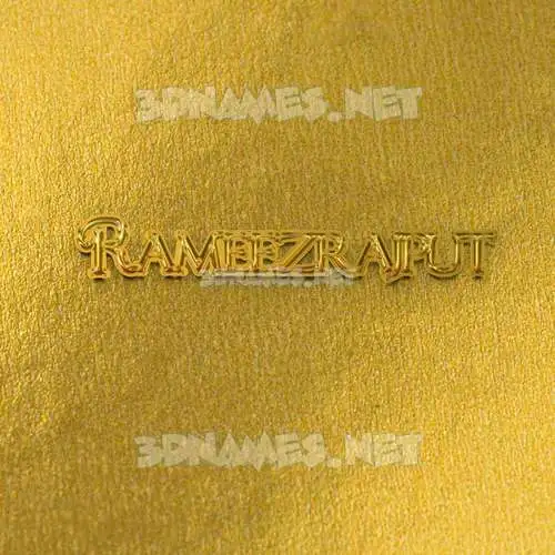 rameezrajput in All Gold style - 3D name wallpaper