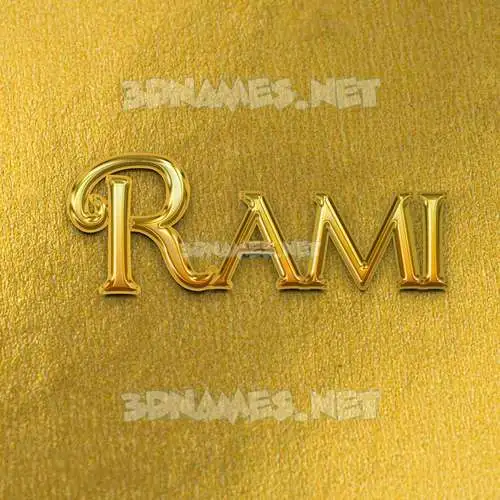 rami in All Gold style - 3D name wallpaper rami in All Gold style - 3D name wallpaper