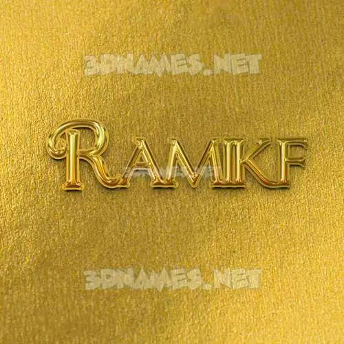 ramikf in All Gold style - 3D name wallpaper ramikf in All Gold style - 3D name wallpaper