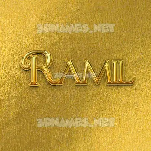 ramil in All Gold style - 3D name wallpaper ramil in All Gold style - 3D name wallpaper