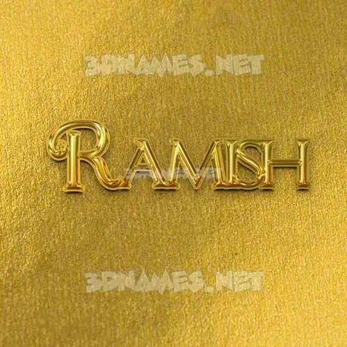 ramish in All Gold style - 3D name wallpaper ramish in All Gold style - 3D name wallpaper