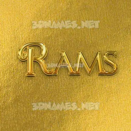 rams in All Gold style - 3D name wallpaper rams in All Gold style - 3D name wallpaper