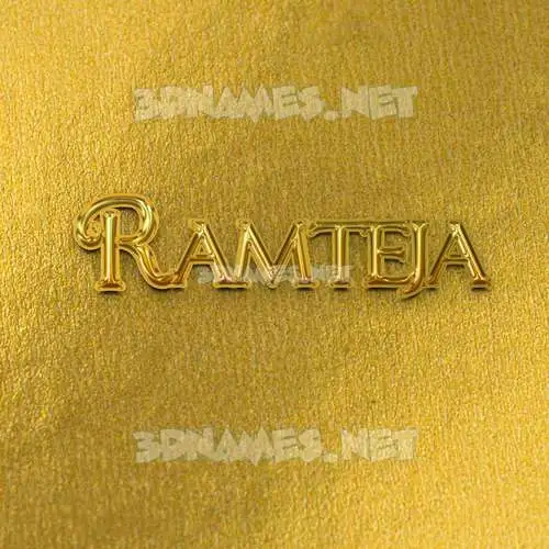 ramteja in All Gold style - 3D name wallpaper