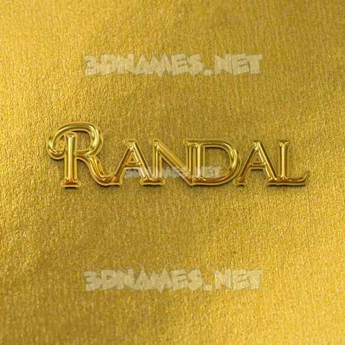 randal in All Gold style - 3D name wallpaper