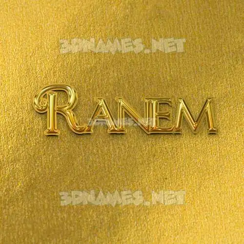 ranem in All Gold style - 3D name wallpaper ranem in All Gold style - 3D name wallpaper