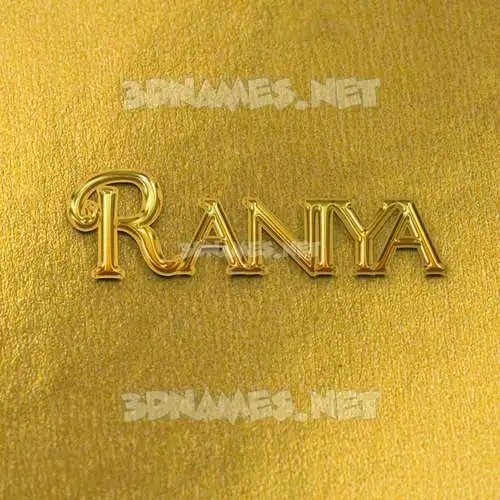 raniya in All Gold style - 3D name wallpaper raniya in All Gold style - 3D name wallpaper