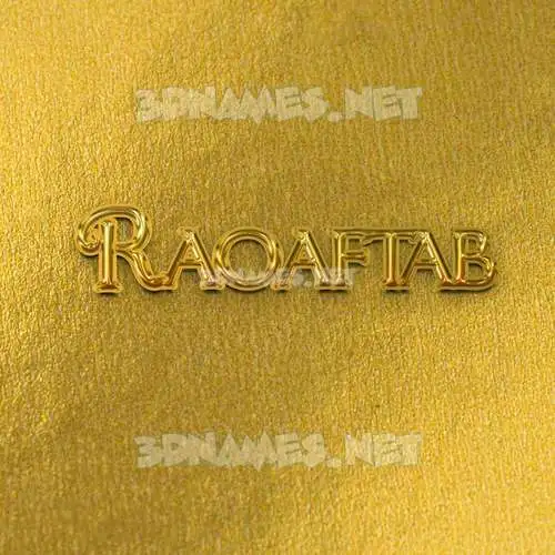 raoaftab in All Gold style - 3D name wallpaper raoaftab in All Gold style - 3D name wallpaper