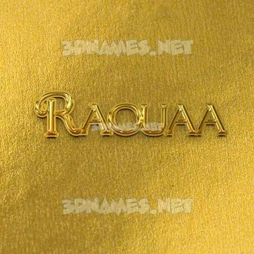 raouaa in All Gold style - 3D name wallpaper raouaa in All Gold style - 3D name wallpaper