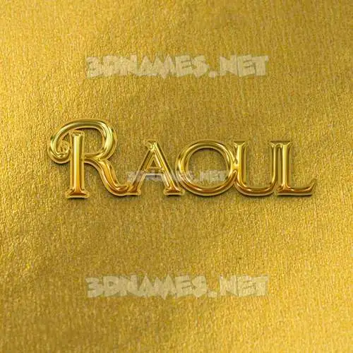 raoul in All Gold style - 3D name wallpaper raoul in All Gold style - 3D name wallpaper