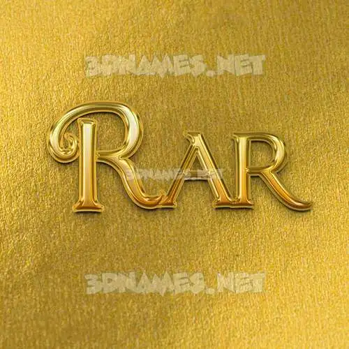 rar in All Gold style - 3D name wallpaper rar in All Gold style - 3D name wallpaper