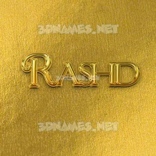 rashd in All Gold style - 3D name wallpaper rashd in All Gold style - 3D name wallpaper