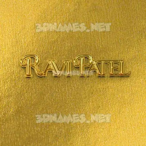 ravi patel in All Gold style - 3D name wallpaper ravi patel in All Gold style - 3D name wallpaper
