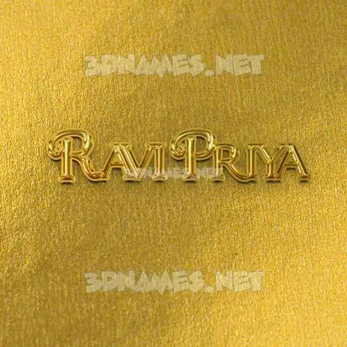 ravi priya in All Gold style - 3D name wallpaper ravi priya in All Gold style - 3D name wallpaper