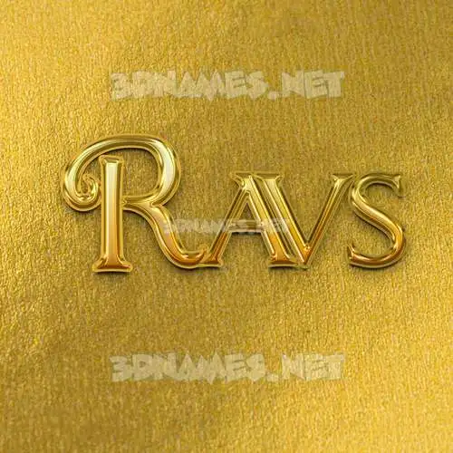 ravs in All Gold style - 3D name wallpaper