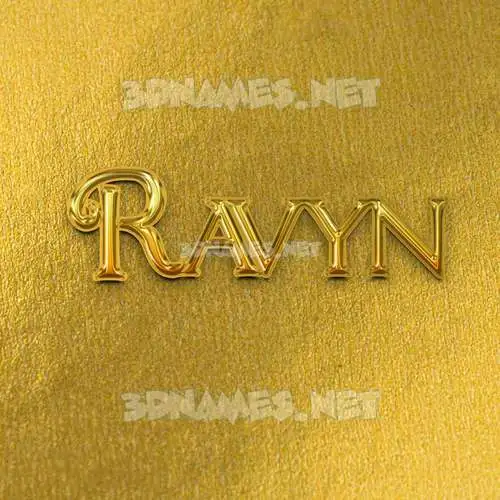 ravyn in All Gold style - 3D name wallpaper ravyn in All Gold style - 3D name wallpaper