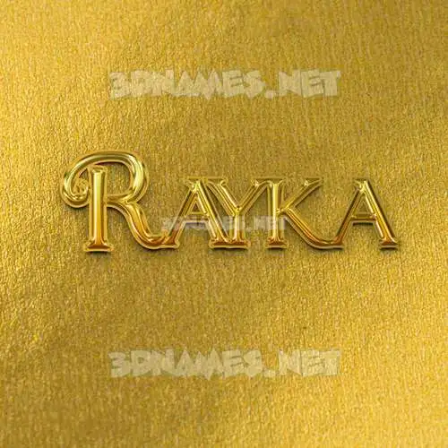 rayka in All Gold style - 3D name wallpaper rayka in All Gold style - 3D name wallpaper
