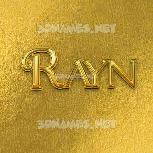 rayn in All Gold style - 3D name wallpaper rayn in All Gold style - 3D name wallpaper