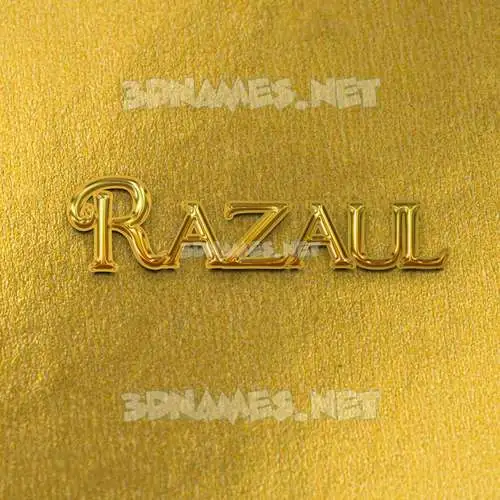 razaul in All Gold style - 3D name wallpaper razaul in All Gold style - 3D name wallpaper